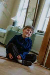 Fliink kinderen overhemd blauw