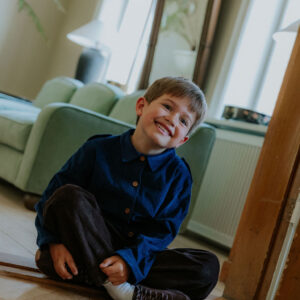 Fliink kinderen overhemd blauw