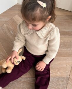 Fliink kinderen gebreide blouse beige cashmere