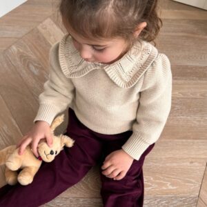 Fliink kinderen gebreide blouse beige cashmere
