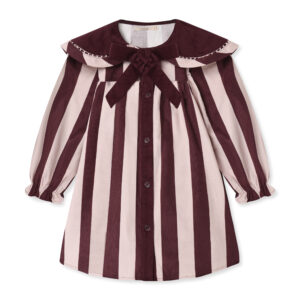 Fliink kinderen jurk gestreept roze bordeaux