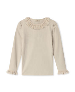Fliink kinderen blouse beige TENCEL kant