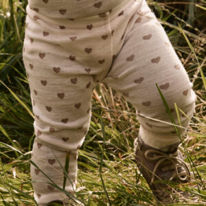 Lil' Atelier baby meisjes merino wol legging roze hartjes