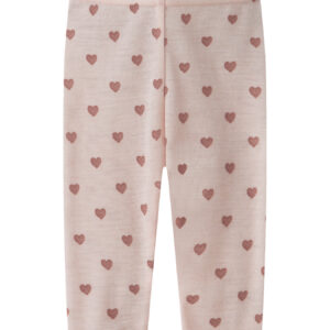 Merino wol legging roze hartjes van Lil' Atelier