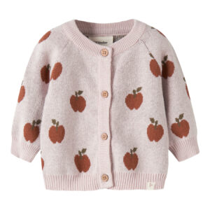 Lil' Atelier baby meisjes gebreide cardigan lila organisch katoen