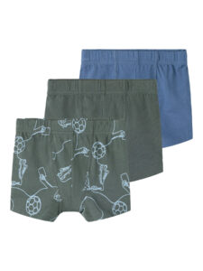 Name It jongens 3-pack boxers grijs biologisch katoen