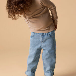 Lil Atelier kinderen loose jeans blauw denim unisex