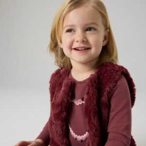 Fake fur bodywarmer meisjes
