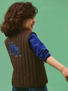 Name It jongens gewatteerd gilet bruin stijlvol