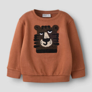 Name It jongens sweatshirt bruin biologisch katoen