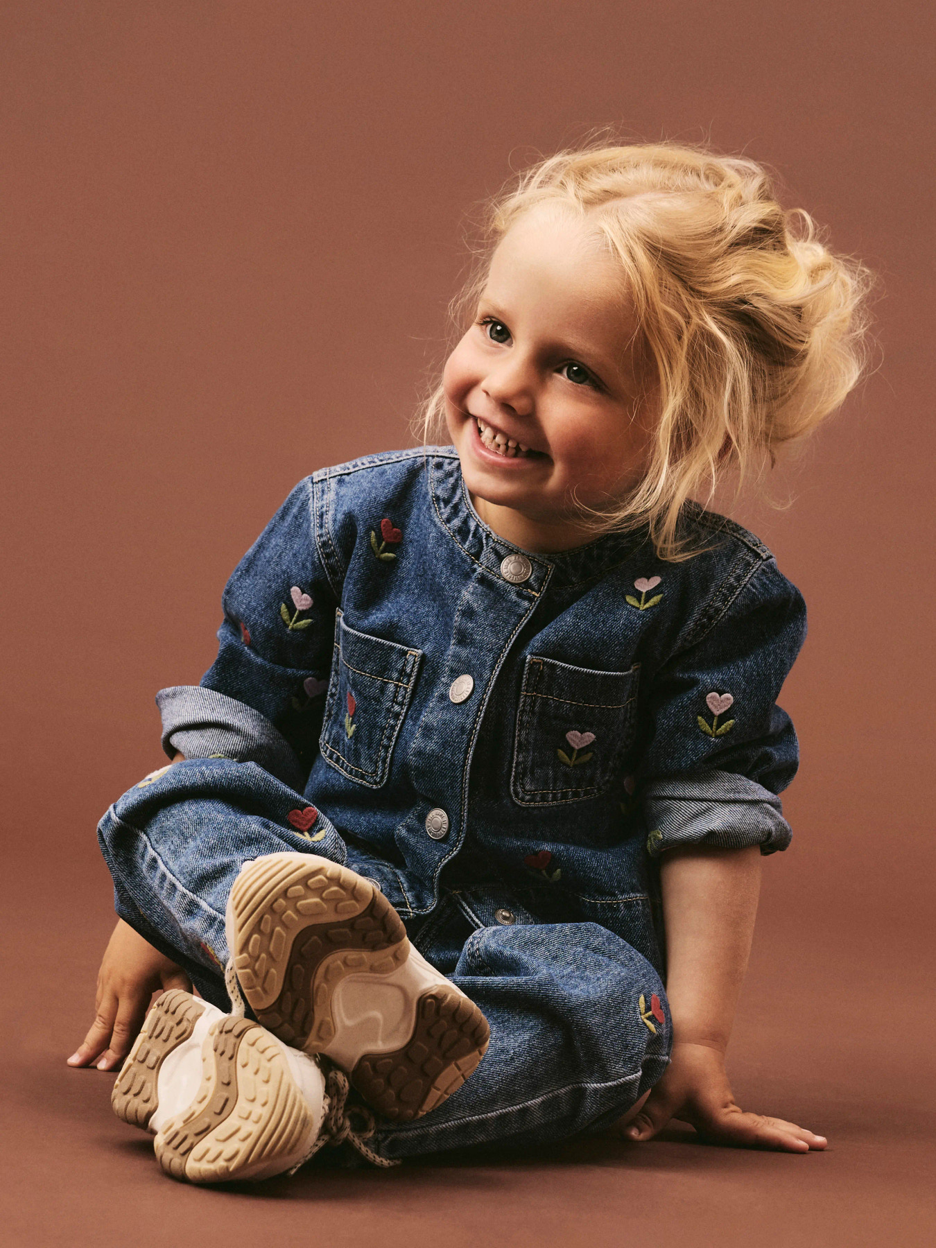 Name It meisjes denim jas blauw met borduursel