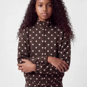 Name It meisjes zip balloon sweater bruin Coffee Bean scuba knit