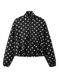 Name It meisjes zip balloon sweater zwart Black Beauty scuba knit