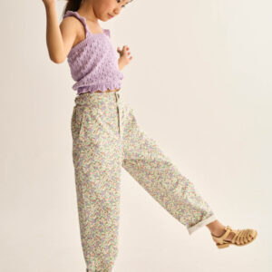 Floral Twill Cotton Pants Multi – Cozmo