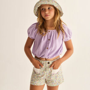 Floral Twill Cotton Shorts Multi – Cozmo