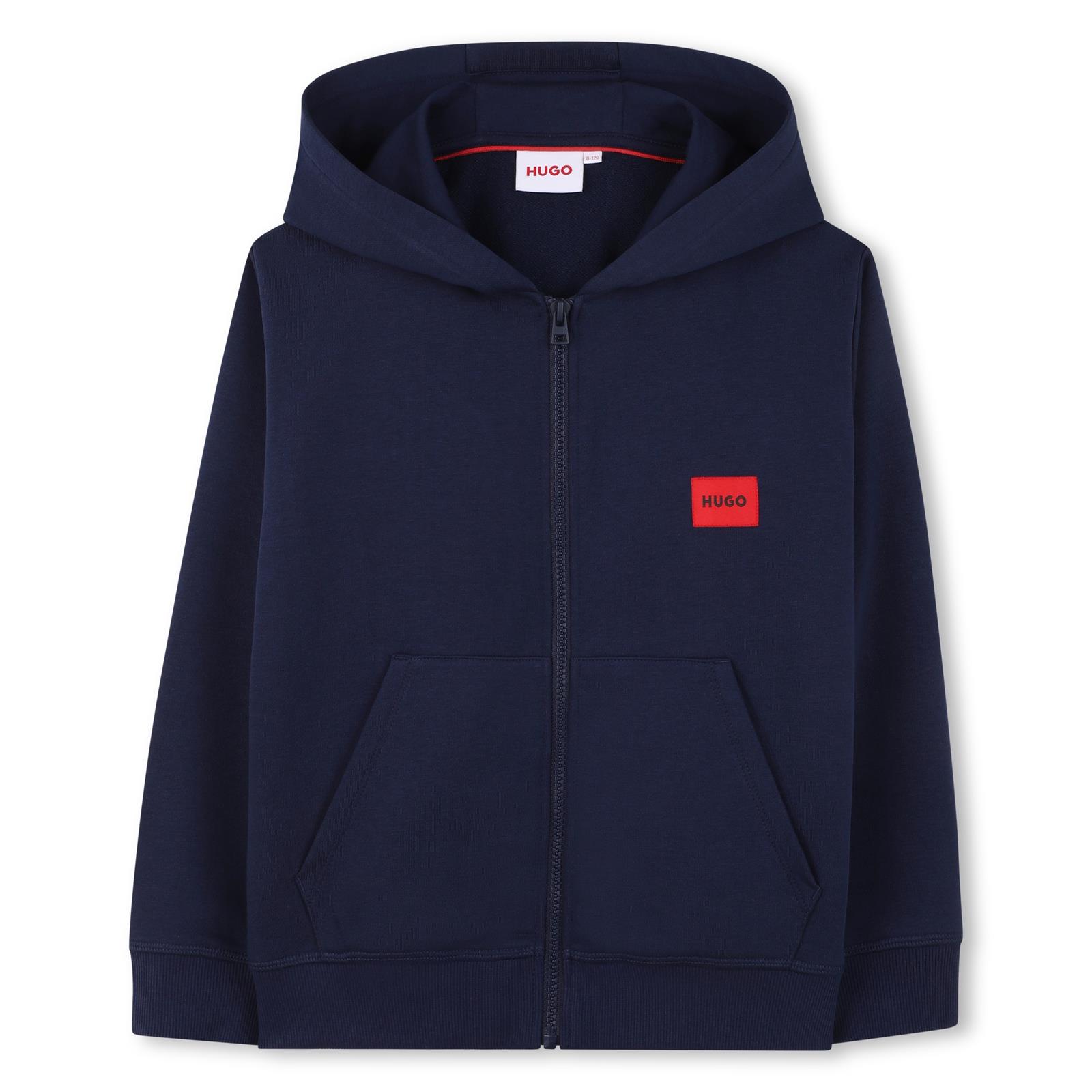 Hugo hooded cardigan blauw