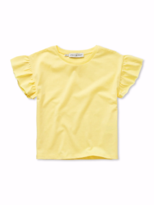 Girls T-shirt Ruffle Sleeve Sproet en Sprout Pastel Geel
