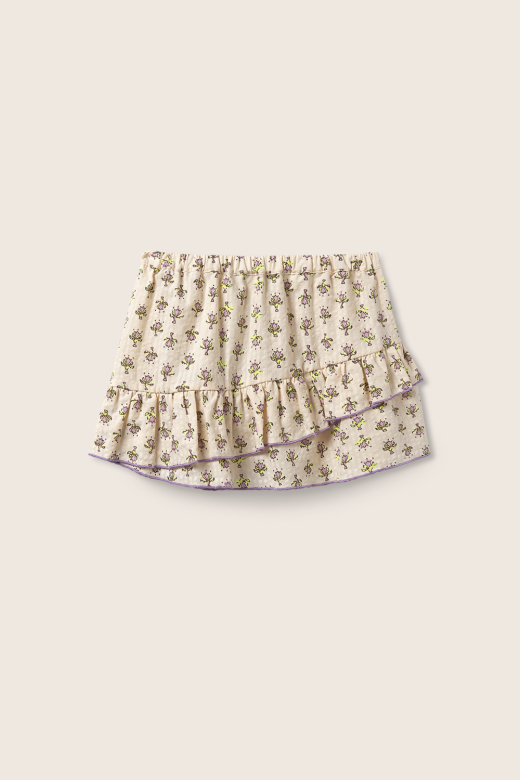 Indiana Flower Print Skirt Lavender Cozmo meisjesrok