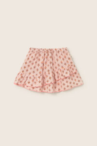 Cozmo rok meisjes roze bloemenprint met volant