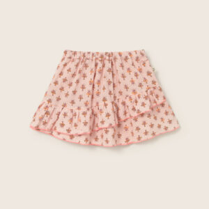 Indiana flower print skirt cloud pink Cozmo roze rok