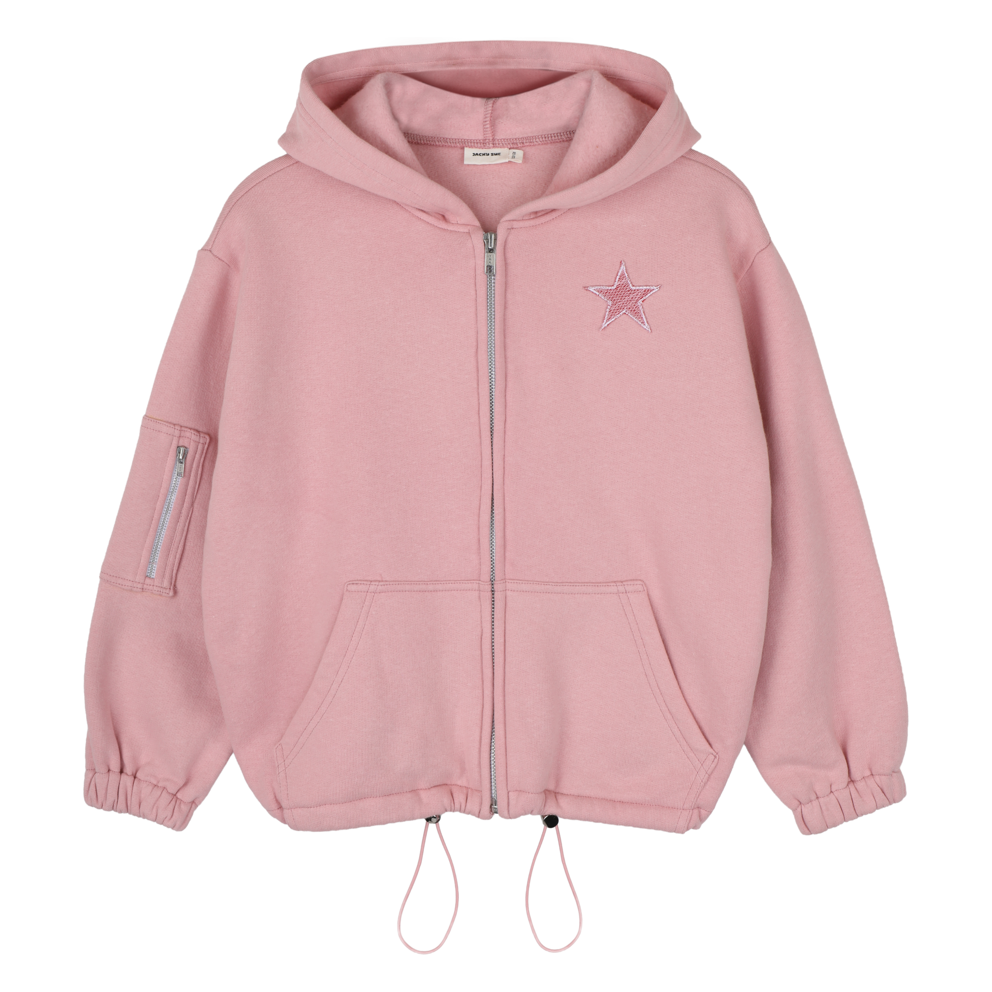 Joy Zip Hoodie - Blush Pink
