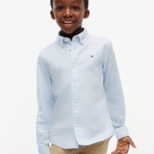 Tommy Hilfiger jongens oxford overhemd calm blue blauw