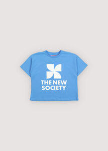 Logo t-shirt Iris whisper blauw uniseks