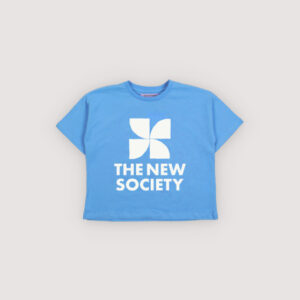 Logo t-shirt Iris whisper blauw uniseks