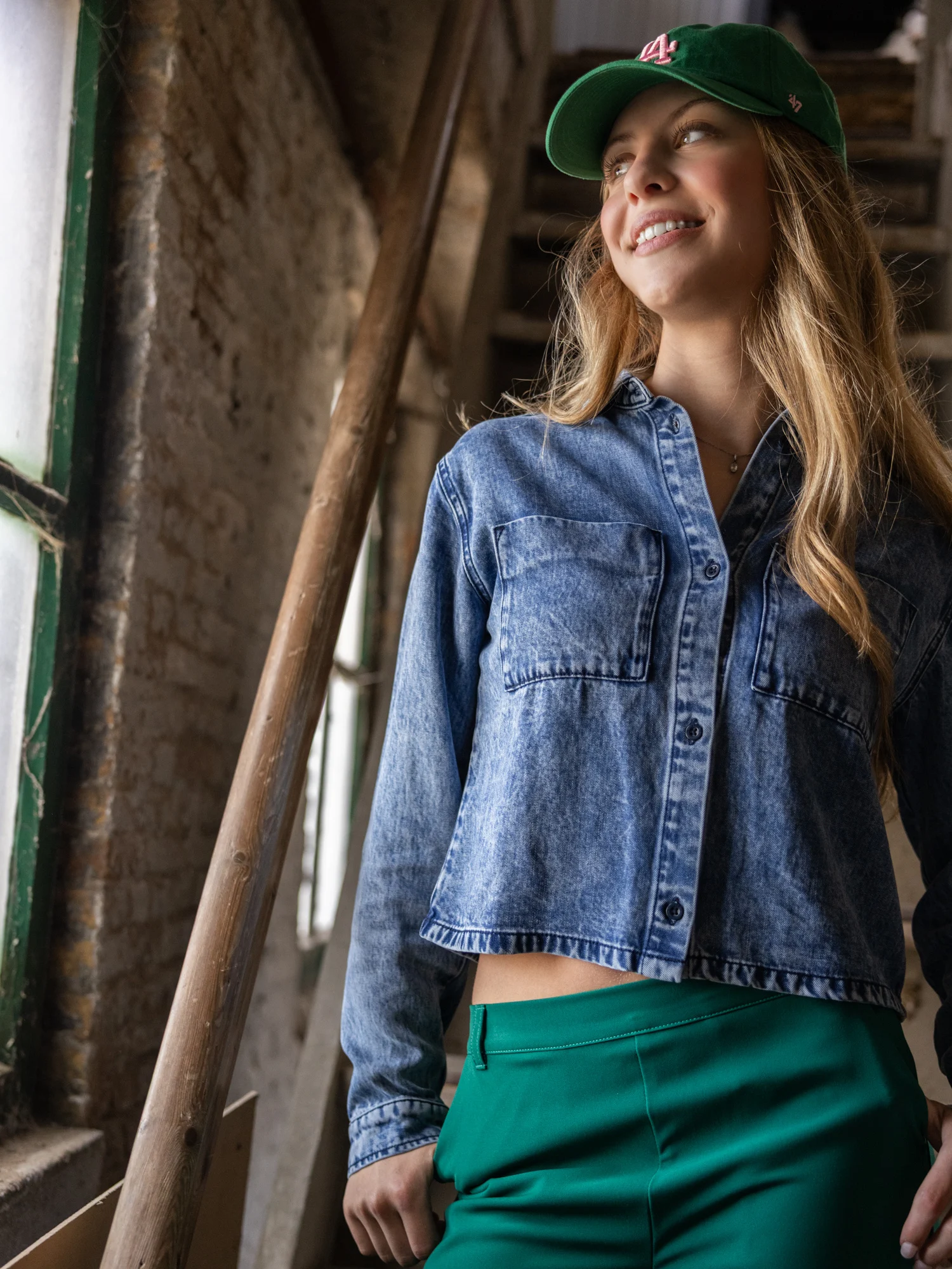 Loose fit lyocell blouse met lange mouwen