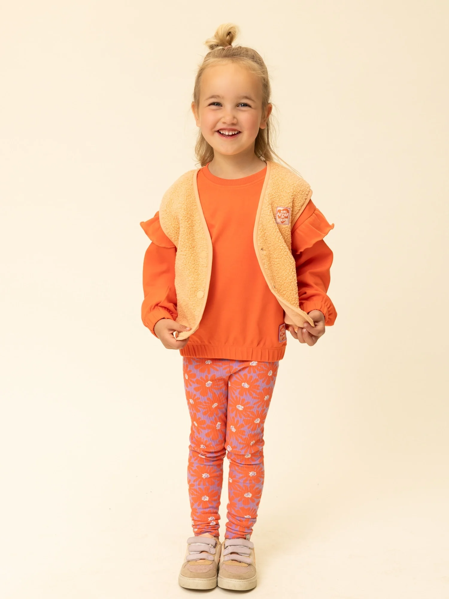 Looxs Revolution Little kinder sweater met ruffle mouwen