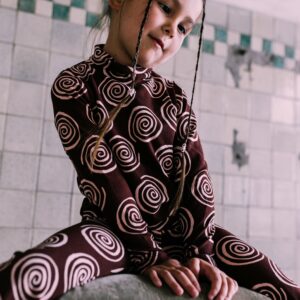 Jacky Sue Lewis Top Chocolate Swirl bruin