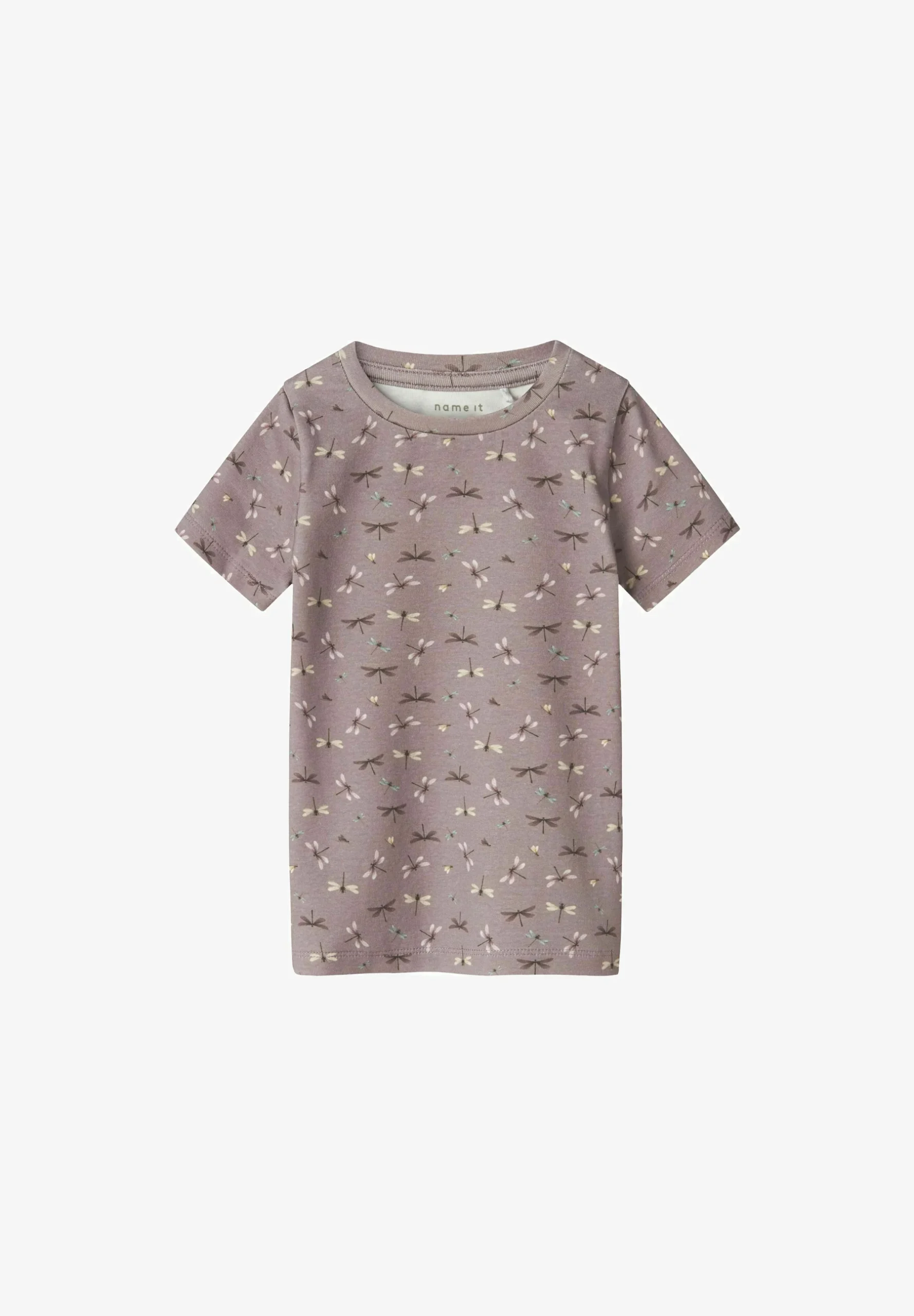 Paars meisjes T-shirt met libellenprint van Name It