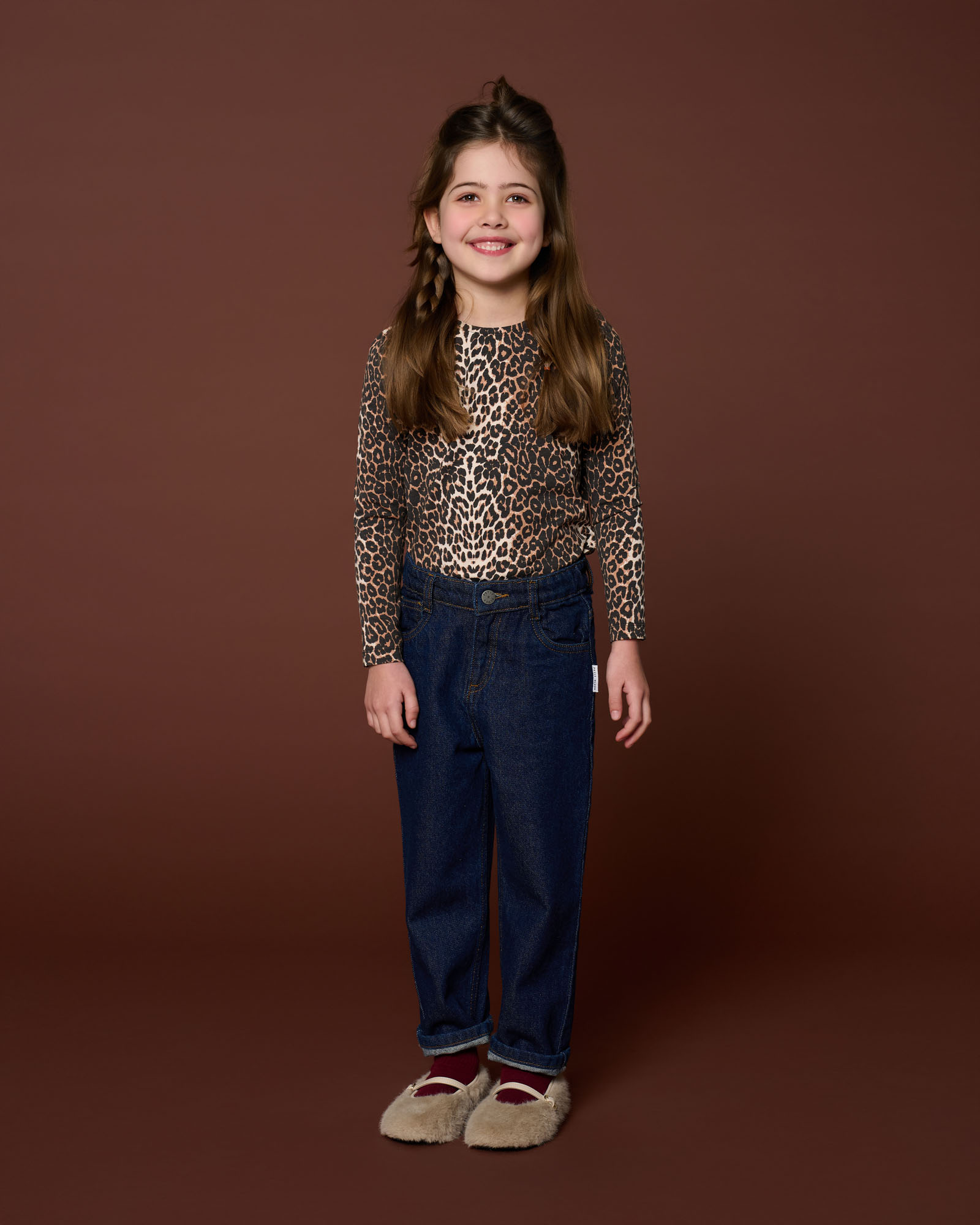 Puff Sleeve Top Leopard AOP primary
