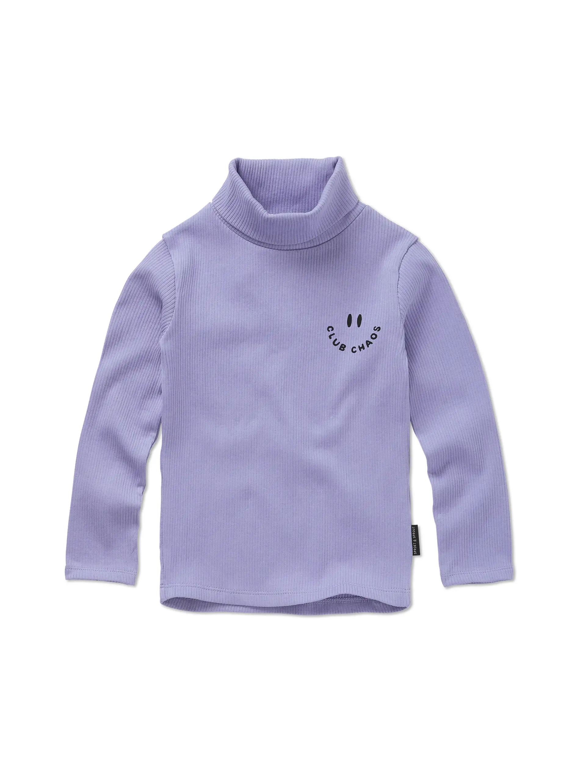 Rib turtle neck purple Crayon cloud primary