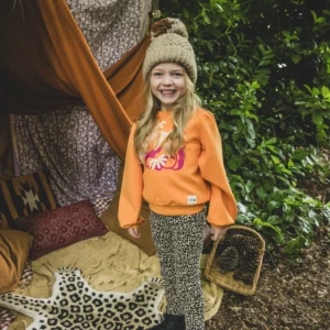 Legging krinkel jersey leopard