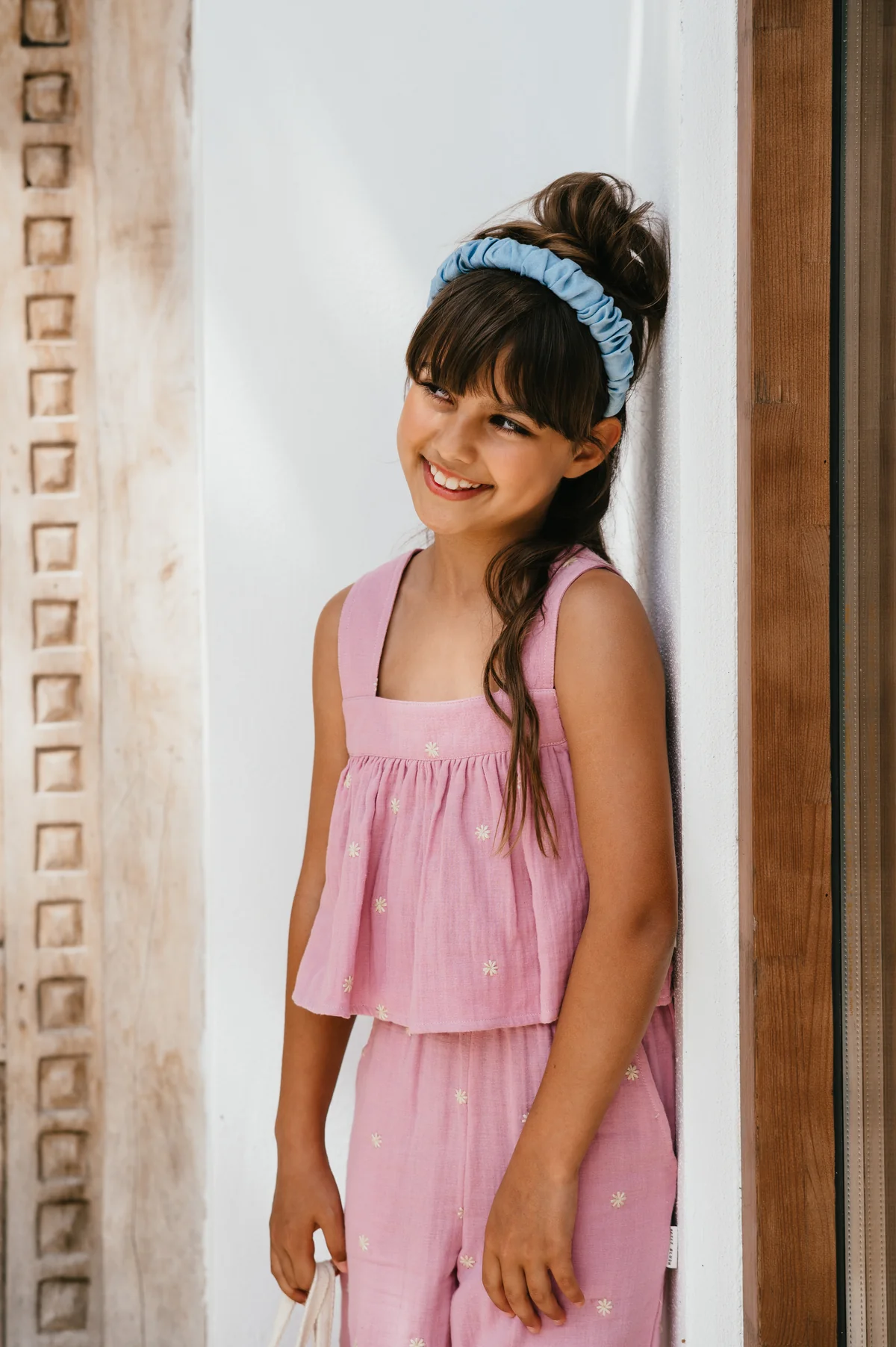 Summer Top Embroidery Lilas