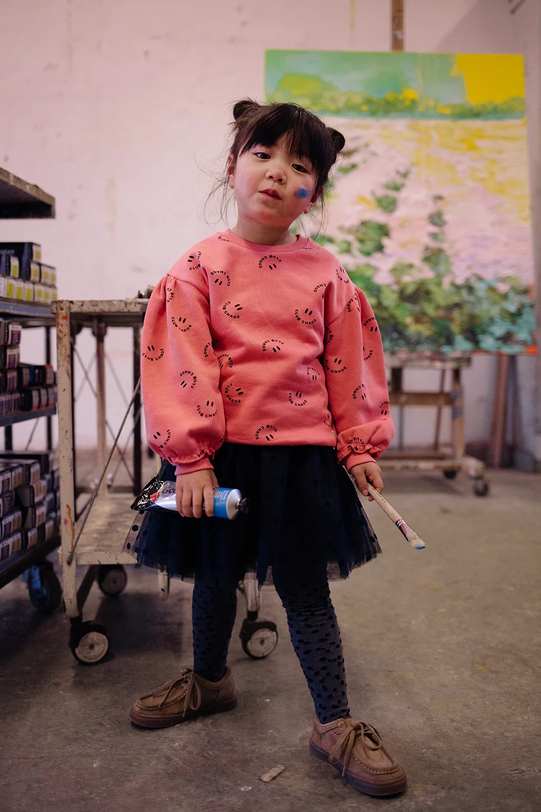 Sweatshirt Club Chaos print pink Bloom 2