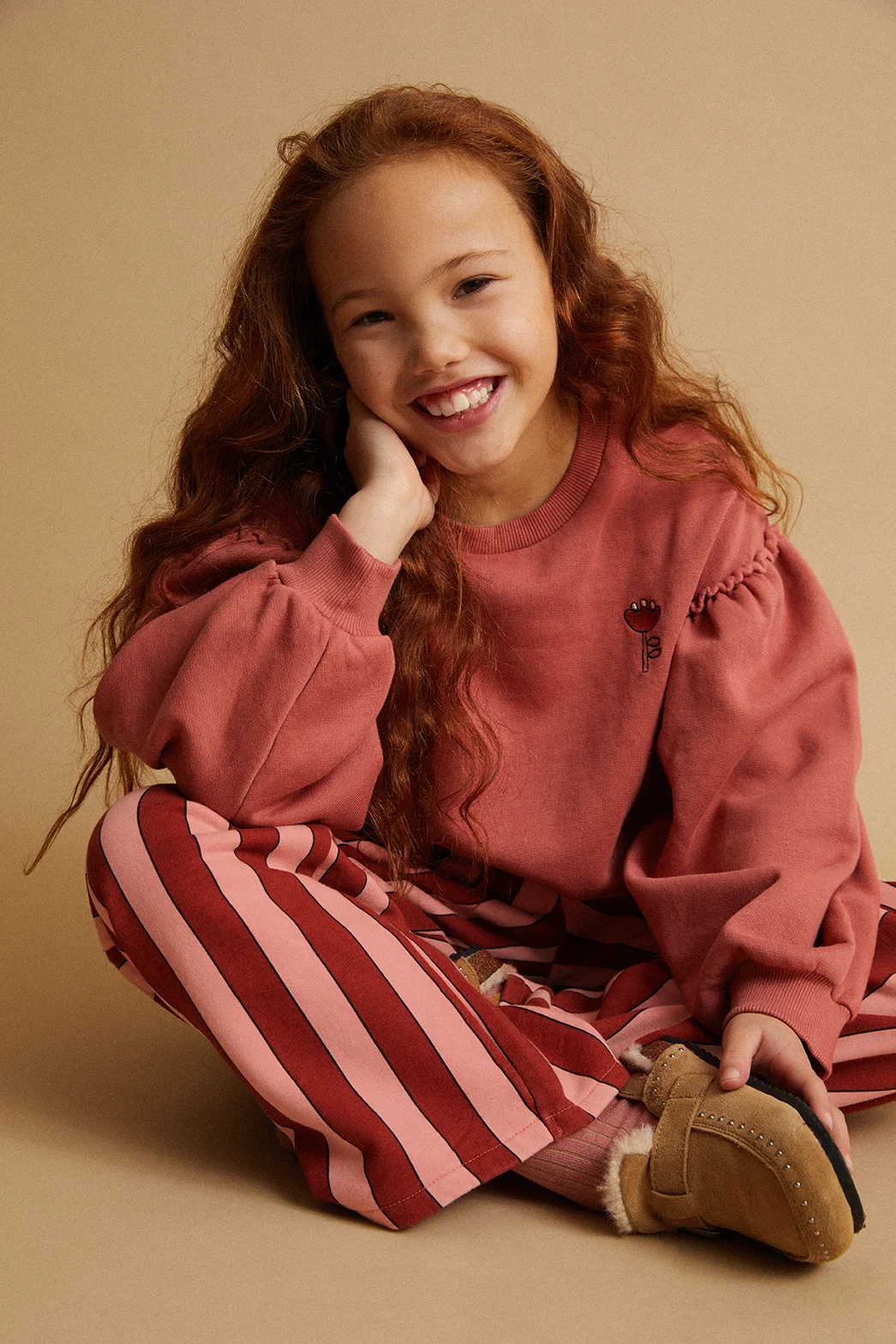 Sweatshirt girls puff sleeves Palette 3