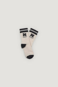The New Society logo socks whisper white