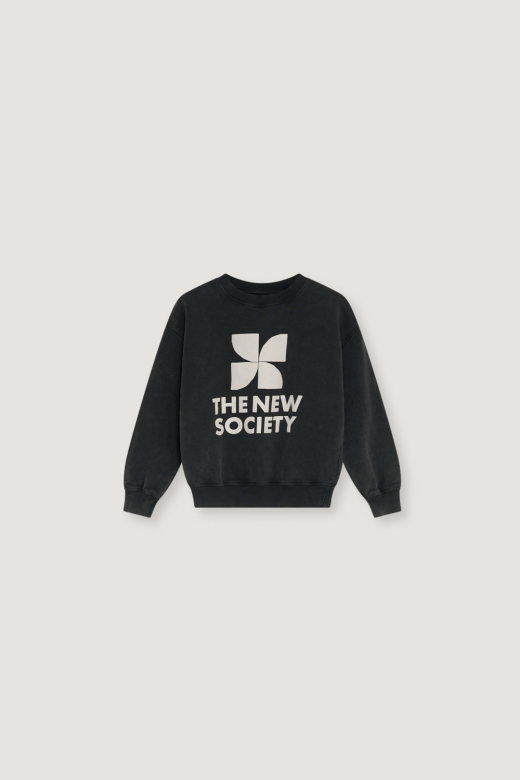 The New Society logo sweatshirt forged iron voorkant