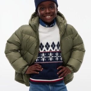 Tommy Hilfiger jongens donzen jas ghost fern groen
