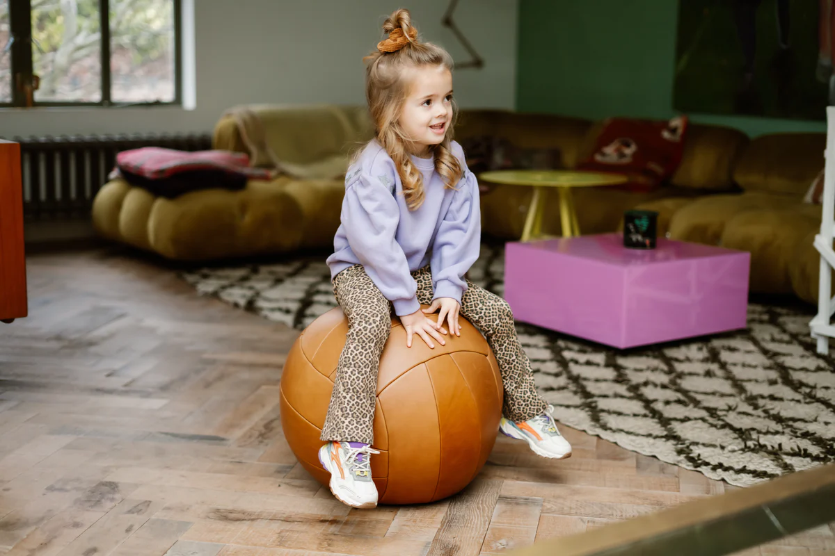 Trendy flared fit broek meisje leopard print