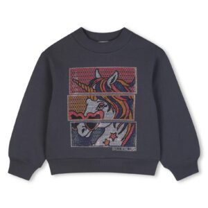 Billieblush sweatshirt grijs unicorn