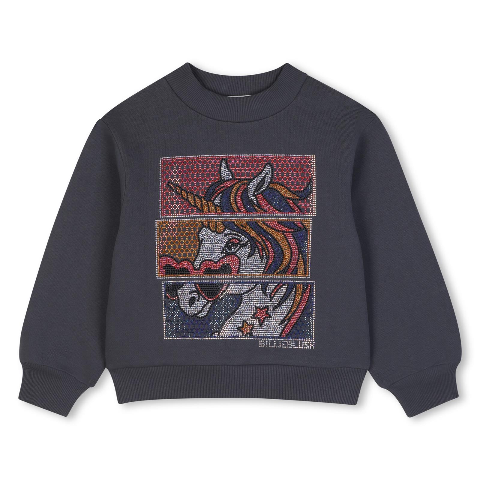 Billieblush sweatshirt grijs unicorn