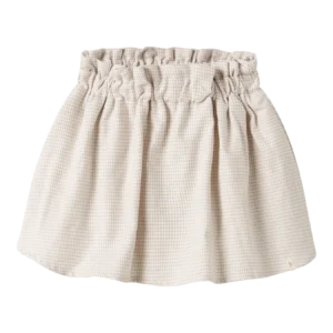 Beige katoenen meisjesrok met verstelbare taille – Lil' Atelier
