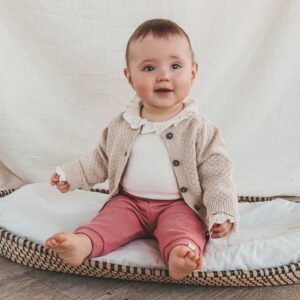 Your Wishes Bubble Knit Cardigan oyster gray grijs