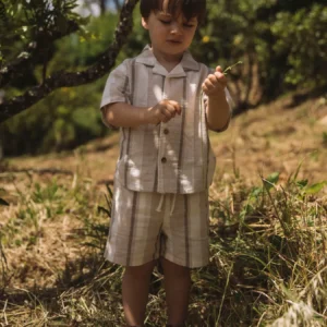 Jongens short – Jacquard strepen – Lil’ Atelier