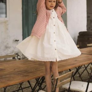 meisjes poplin jurk Lil Atelier biologisch katoen