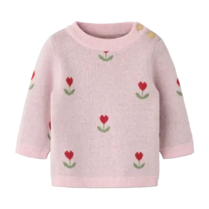 Name It baby meisjes gebreide top roze biologisch katoen