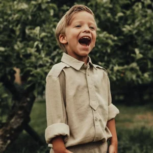 Baje Jongens blouse Texas taupe
